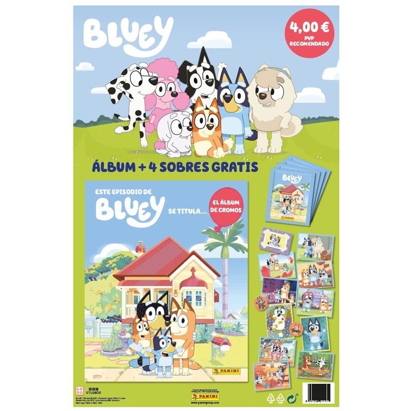 Álbum Bluy Panini pack de lanzamiento