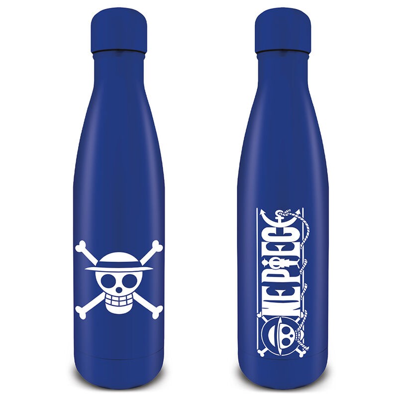 Botella metálica Logo One Piece y Emblema Piratas Sombrero de Paja