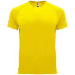 Camiseta tecnica Hombre Manga Corta amarilla