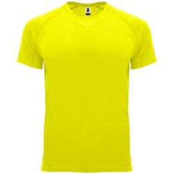 Camiseta tecnica Hombre Manga Corta amarillo fluor