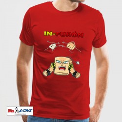 Camiseta infusón para hombre en color rojo