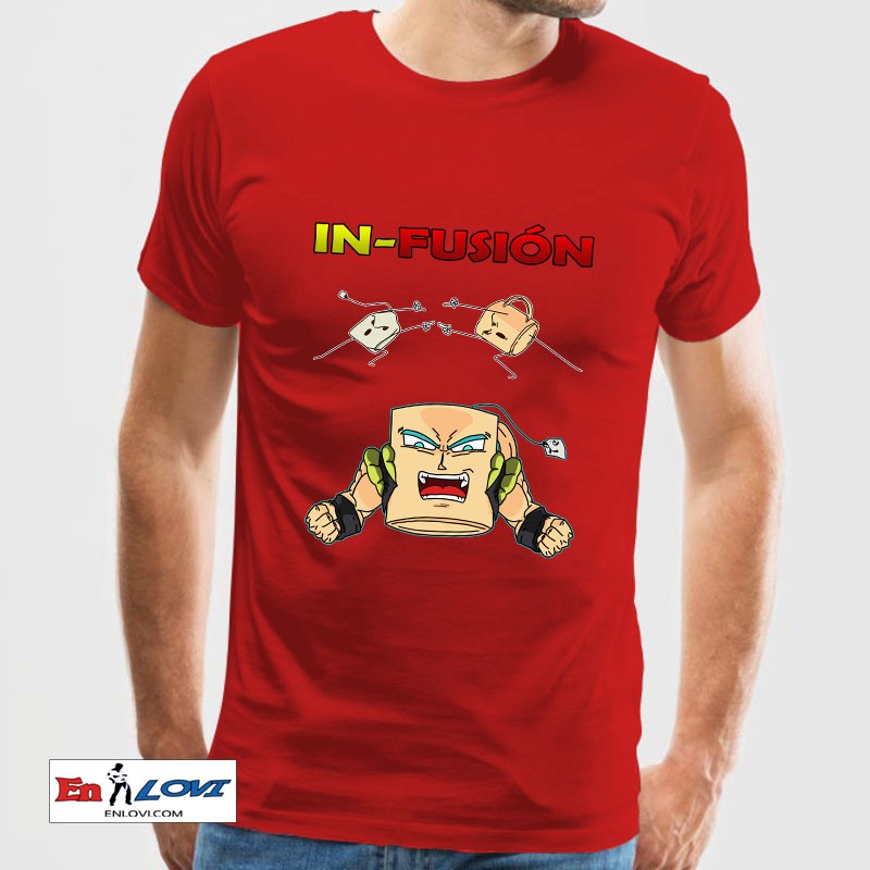 Camiseta infusón para hombre en color rojo