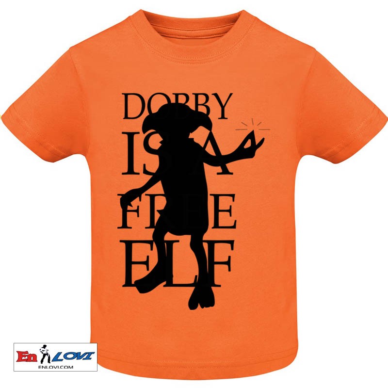 Camiseta Dobby is a free elf para bebés manga corta