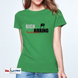 Camiseta KICK BOXING martial arts para mujer color verde