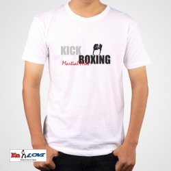 Camiseta KICK BOXING martial arts para niños color blanco