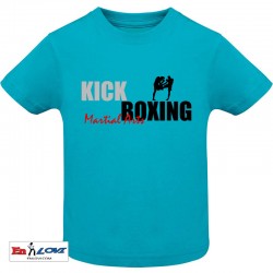 Camiseta KICK BOXING martial arts para bebé color azul