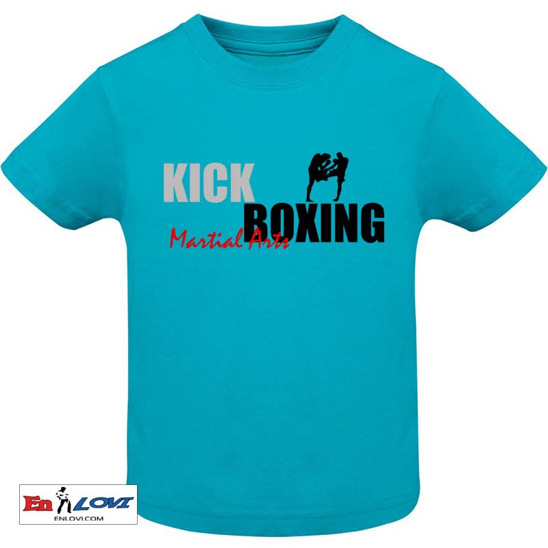 Camiseta KICK BOXING martial arts para bebé color azul