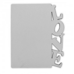 Portafotos vertical personalizable de madera con texto "Love" blanco