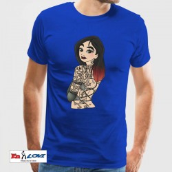 Camiseta mulan punk para hombre