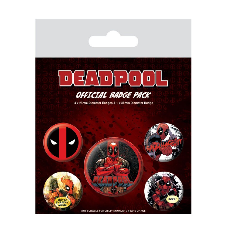 Juego de chapas Deadpool Outta The Way