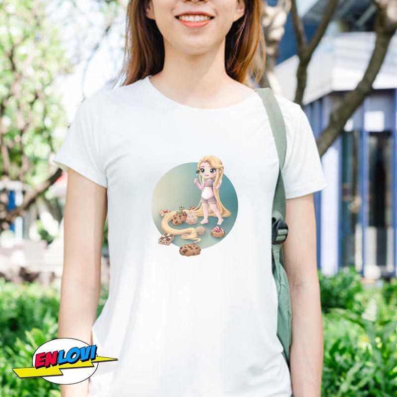 Camiseta Rapunzel Cookies blanca