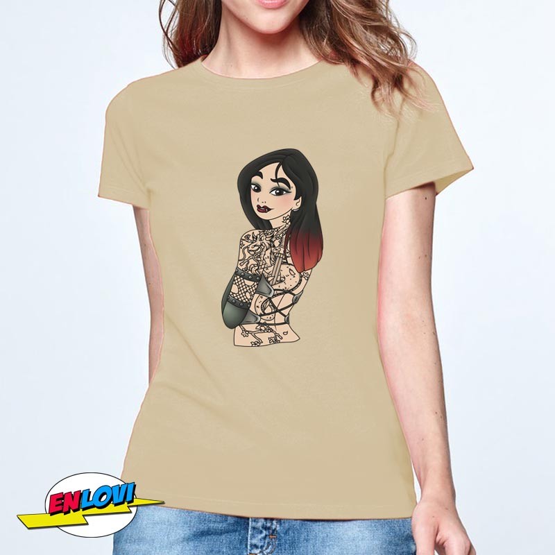 Camiseta mulan punk para mujer