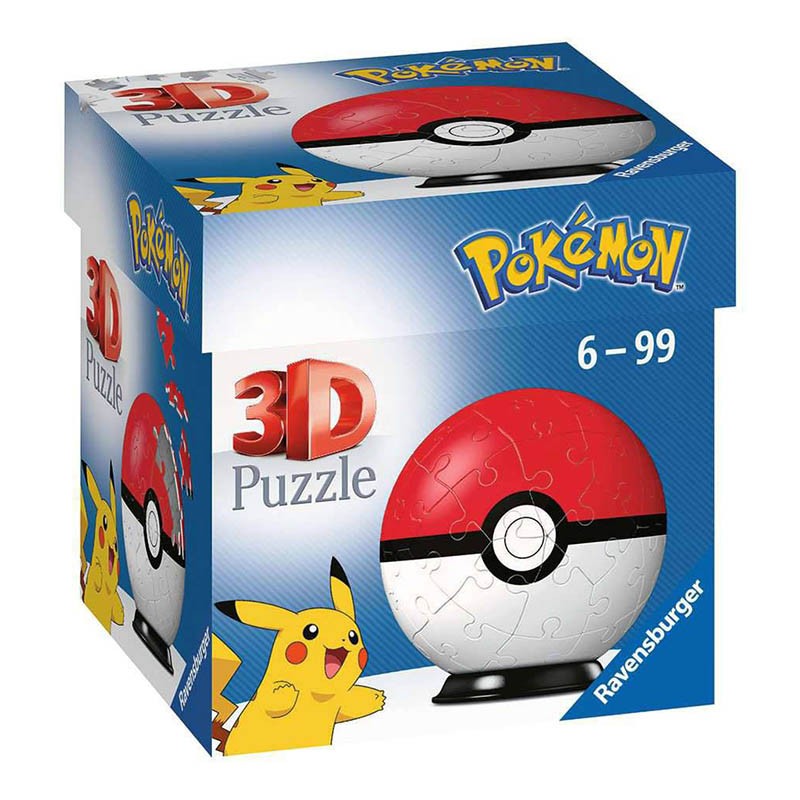 Puzzle 3D Pokeballs Clasica de 54 piezas